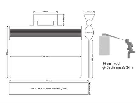 Arsel Orion AEB-39020-L Acil Çıkış Yönlendirme Armatürü Şebekeden Yanan 20xF LED