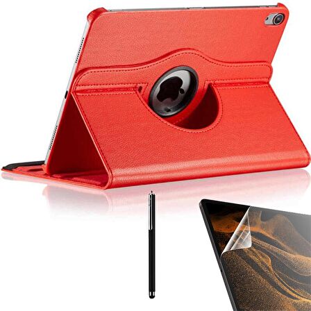 Gpack Apple iPad Pro 12.9 2018 3.Nesil Kılıf Kapaklı Standlı 360 Dönebilen Koruma dn33  Nano  Kalem