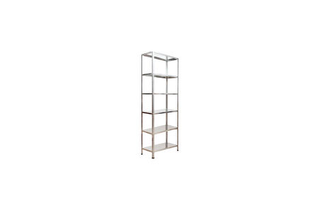 6 Katlı Tekerlekli Galvaniz Çelik Raf - Depo, Arşiv, Kiler, Dosya, Market Rafı 43x93 cm-175 cm-1.50 mm