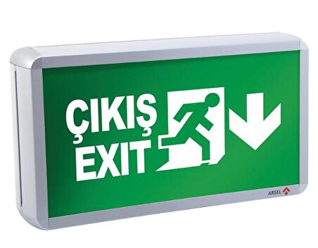 Arsel Dekolite Z Serisi AE-4113-L Acil Çıkış Yönlendirme Armatürü Kesintide 180 Dak. Yanan 500 Lümen LED
