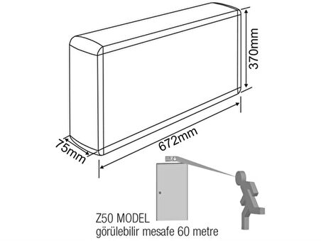 Arsel Dekolite Z Serisi Eko AE-4213-LE Acil Çıkış Yönlendirme Armatürü Sürekli ve Kesintide 180 Dak. Yanan 20xF Led