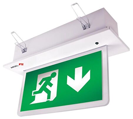 Arsel Arselite AE-2223-L Sıva Altı Acil Çıkış Yönlendirme Armatürü Sürekli ve Kesintide 180 Dak. Yanan 500 Lümen LED