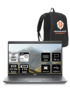 DELL Latitude 5440 i7 1370P 32GB DDR5 2TB SSD 14'' FHD FDOS Dizüstü Bilgisayar & PER4 ÇANTA