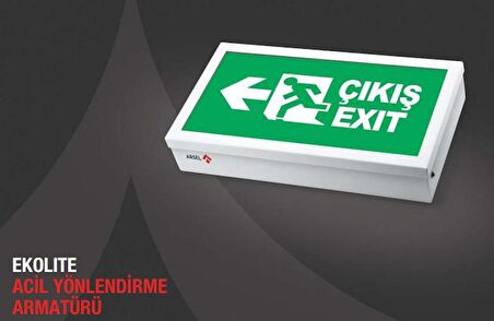 Arsel Ekolite AE-6113-L Acil Çıkış Yönlendirme Armatürü Kesintide 180 Dak. Yanan 20xF LED