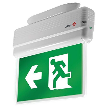Arsel Arselite AE-1223-L Sıva Üstü Ledli Acil Çıkış Yönlendirme Armatürü Sürekli ve Kesintide 180 Dak. Yanan 500 Lümen LED