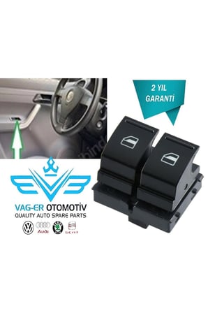 Vw Caddy 2015-2020 Ön Sol Cam Düğmesi Ikili 2 Li 2k0959857a