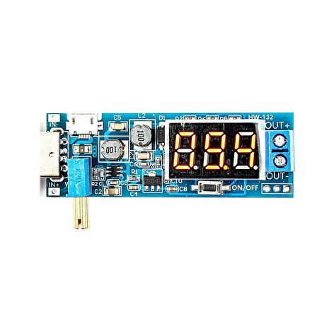 5V'dan 3.3V 9V 12V 24V'a DC-DC USB Gerilim Yükseltici Modülü
