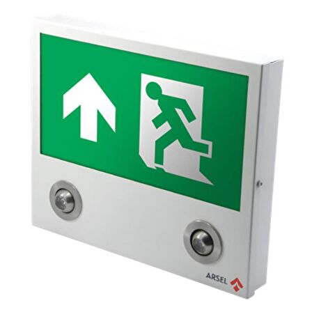 Arsel Twinlite TW-122-L Acil Çıkış Yönlendirme Armatürü Sürekli ve Kesintide 120 Dak. Yanan LED + LED