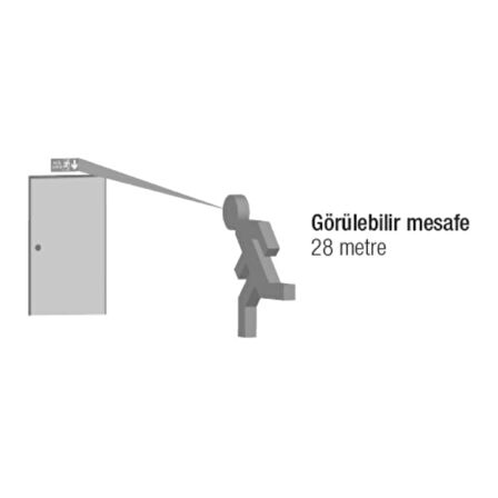 Arsel Twinlite TW-122-L Acil Çıkış Yönlendirme Armatürü Sürekli ve Kesintide 120 Dak. Yanan LED + LED