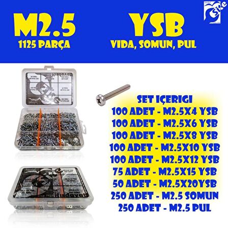 1125 Parça M2.5 YSB Vida Seti