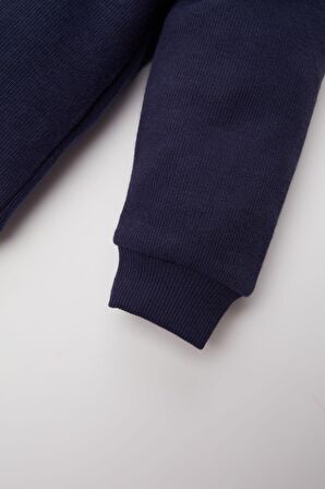 DeFacto Erkek Bebek 2'li Takım Dik Yaka Fermuarlı Sweatshirt Beli Lastikli Alt A8288A524WNBG710