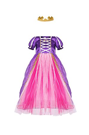 Rapunzel Kız Çocuk Kostümü