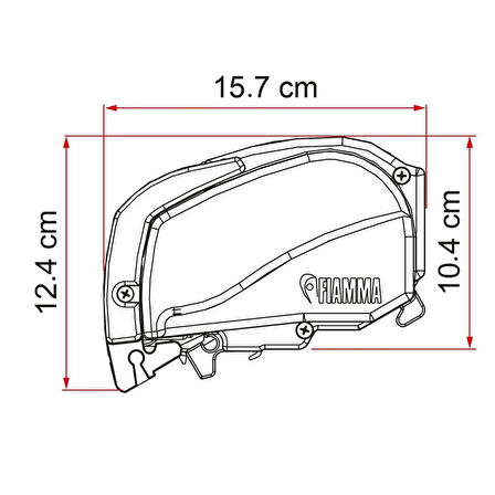 Fiamma F80L 5.00x2.75 Beyaz Çatı Tipi Kasetli Tente