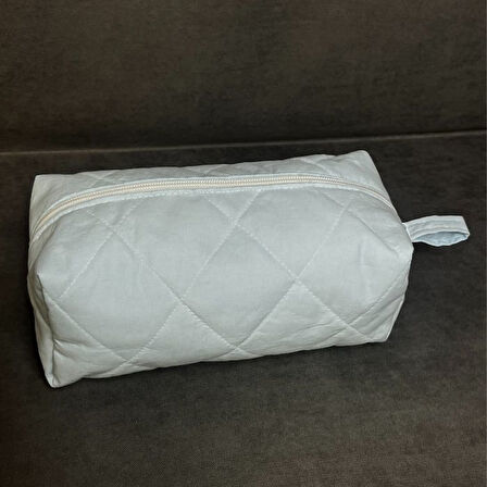 Uretti - Ege 7366 6559 El Yapımı Makyaj Çantası / Organizer - Mavi - 14cm x 23cm