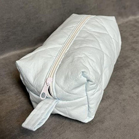 Uretti - Ege 7366 6559 El Yapımı Makyaj Çantası / Organizer - Mavi - 14cm x 23cm