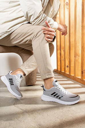 Günlük Erkek Bağcıklı Hafif Rahat Dikiş Detaylı  Yürüyüş Spor Ayakkabı 1671