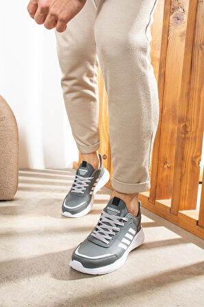 Günlük Erkek Bağcıklı Hafif Rahat Dikiş Detaylı  Yürüyüş Spor Ayakkabı 1671