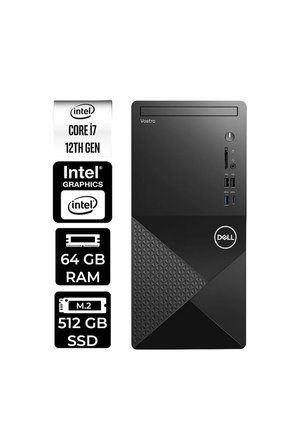 Vostro 3030MT i7 12700 64GB 512GB SSD W11H Masaüstü Bilgisayar & PER4 USB Bellek