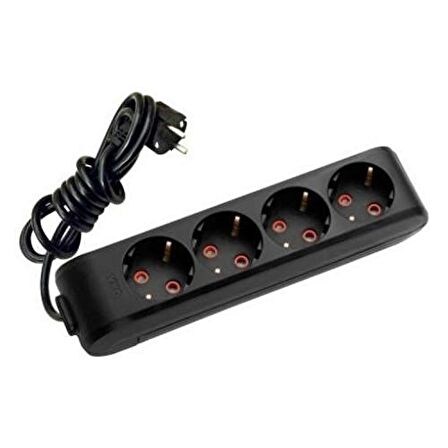 Viko 4 lü Priz 3x1,5 mm Uzatma Siyah 20 Mt.