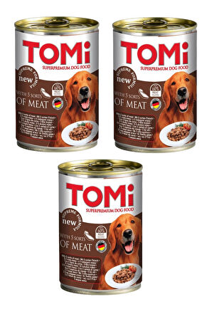Tomi Karışık Etli Gravy Soslu Köpek Konservesi 400 Gr. X 3 Adet