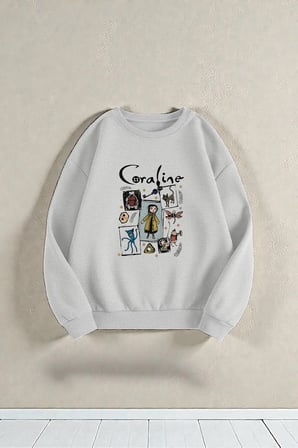 Çok Renkli En sevilen Karakterler Baskılı Sweatshirt 3'lü Fırsat Paketi