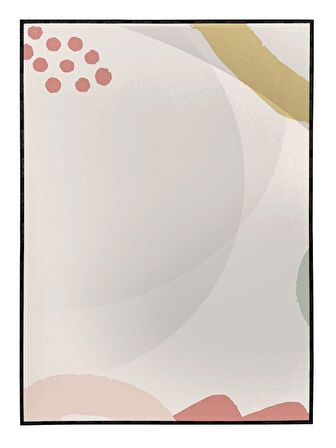 Shop365 Şekiller Dekoratif Pastel Renkler Modern Tablo Çerçeveli P-000491