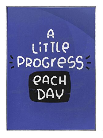 Shop365 A Little Progress..İngilizce Yazı Motivasyon İş Tablo Çerçeveli P-000508