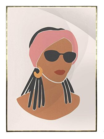 Shop365 Yaz Modası Kadın Pastel Renkler Modern Tablo Çerçeveli P-000542