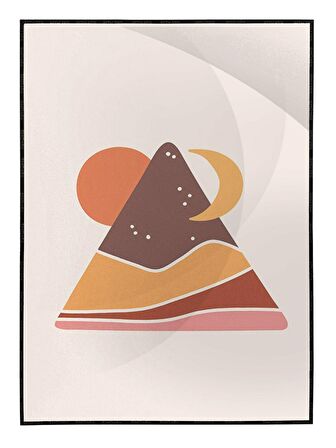 Shop365 Renkli Çizimler İllüstrasyon Modern Sanat Tuval Tablo Çerçeveli P-000557