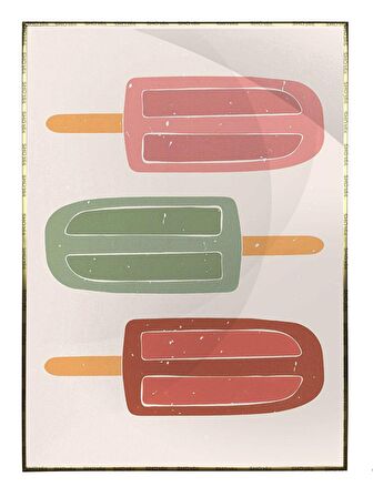 Shop365 Renkli Çizimler İllüstrasyon Modern Sanat Tuval Tablo Çerçeveli P-000573