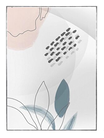 Shop365 Renkli Şekiller Dokular Modern Tablo Çerçeveli P-000607