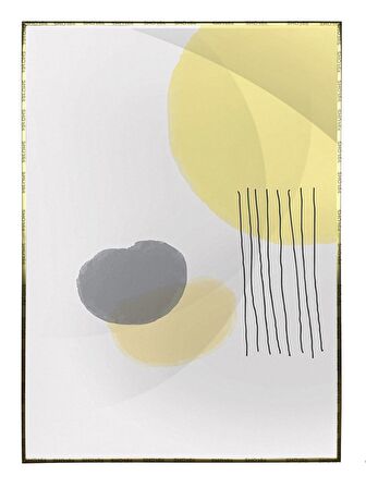 Shop365 Renkli Şekiller Dokular Modern Tablo Çerçeveli P-000614