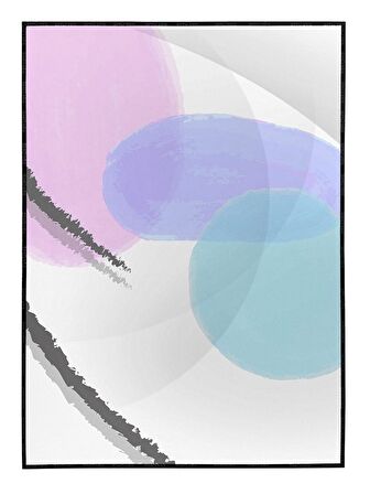 Shop365 Renkli Şekiller Dokular Modern Tablo Çerçeveli P-000616