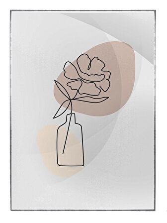 Shop365 Çiçekler Bitki Botanik İllüstrasyon Tablo Çerçeveli P-000691