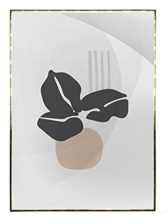 Shop365 Bitkiler ve Objeler İllüstrasyon Modern Tablo Çerçeveli P-000707