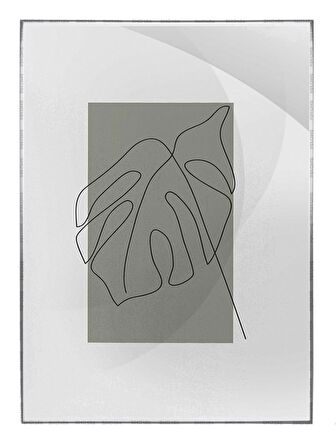 Shop365 Bitki Yapraklar ve Şekiller Modern Tablo Çerçeveli P-000732
