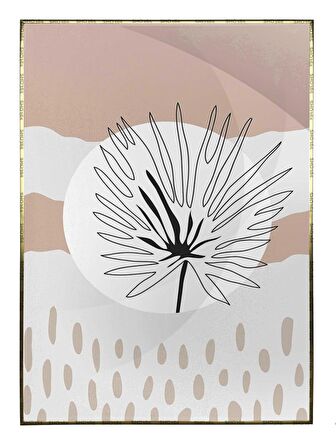 Shop365 Çiçekler Bitki Botanik İllüstrasyon Tablo Çerçeveli P-000760