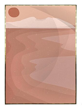 Shop365 Renkli Çizimler Manzara İllüstrasyon Modern Sanat Tuval Tablo Çerçeveli P-000783