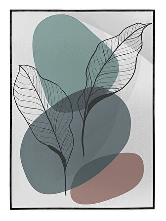 Shop365 Bitki Tasarım Modern Tablo Çerçeveli P-000850