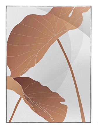 Shop365 Yapraklar Turuncu Tonlar Modern Tablo Çerçeveli P-000855