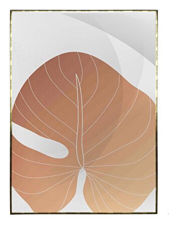 Shop365 Yapraklar Turuncu Tonlar Modern Tablo Çerçeveli P-000856