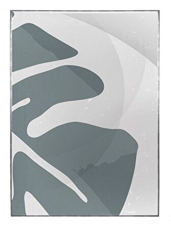 Shop365 Yapraklar ve Şekiller Karışık Renkler Modern Tablo Çerçeveli P-000869