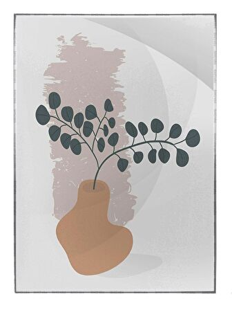 Shop365 Yapraklar ve Şekiller Karışık Renkler Modern Poster P-000880