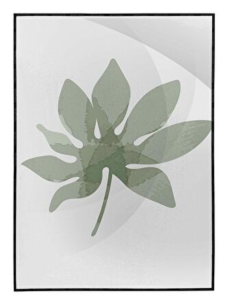 Shop365 Yapraklar Açık Tonlar Modern Tablo Çerçeveli P-000931