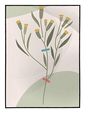 Shop365 Çeşitli Objeler Pastel Renkler Modern Tablo Çerçeveli P-000983