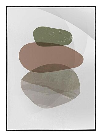 Shop365 Şekiller Karışık Renkler Modern Tablo Çerçeveli P-001023
