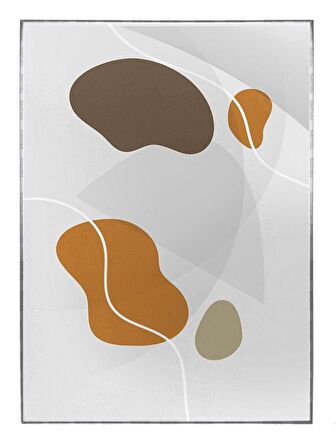 Shop365 Yapraklar ve Şekiller Modern Tablo Çerçeveli P-001082