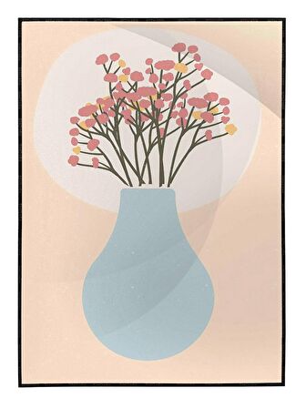 Shop365 Çağdaş Sanat Pastel Renkler Modern sanat tuval Tablo Çerçeveli P-001159