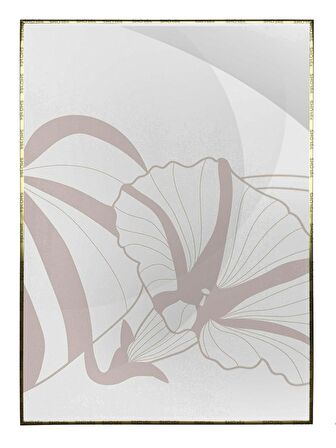 Shop365 Yapraklar ve Şekiller Modern Tablo Çerçeveli P-001169