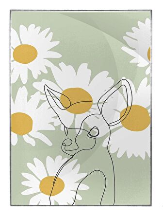 Shop365 Çiçekler ve Hayvanlar Modern Tablo Çerçeveli P-001196